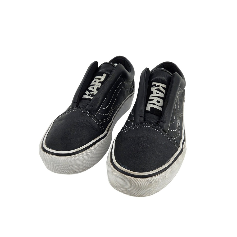 Vans x Karl Lagerfeld Leather Sneakers‎ Old Skool Laceless Womens 8 Mens 6.5